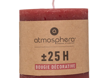 Vela rústica "Olia" roja 6,7x7cm - 123069