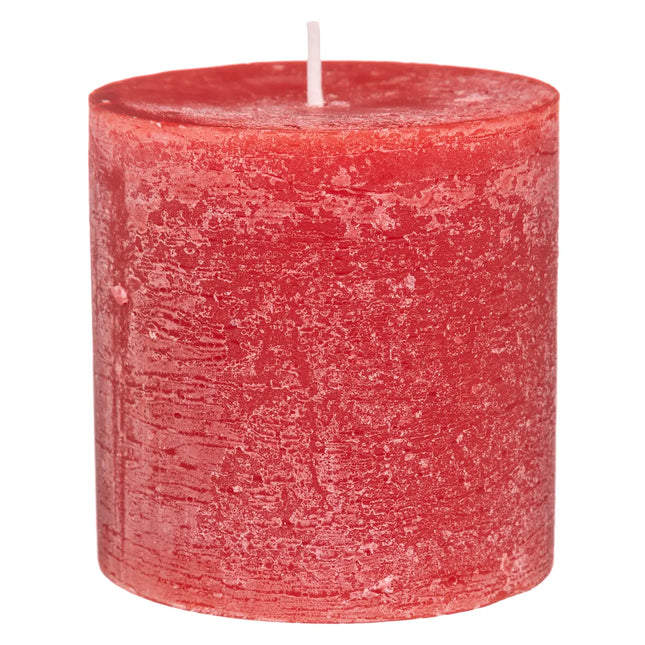 Vela rústica "Olia" roja 6,7x7cm - 123069