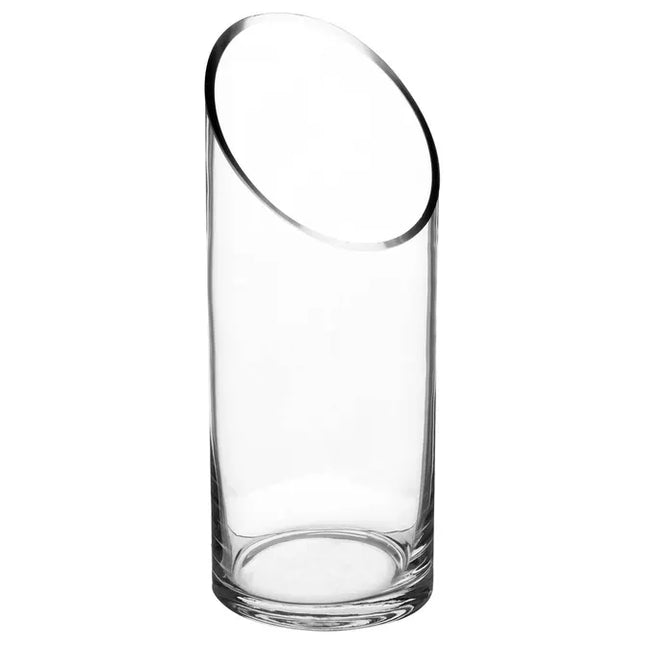 Jarrón cilíndrico transparente, 10 cm de diámetro x 25 cm de altura - 124231
