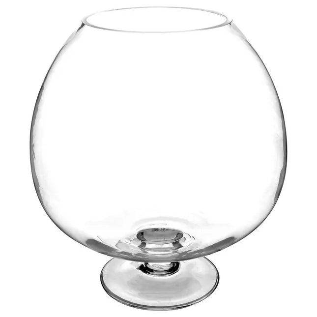 Bol transparente con pie, 30 cm de diámetro x 32 cm de alto - 124235