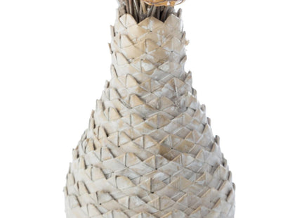 Arreglo de flores secas en jarrón de mimbre A50cm - 124376B