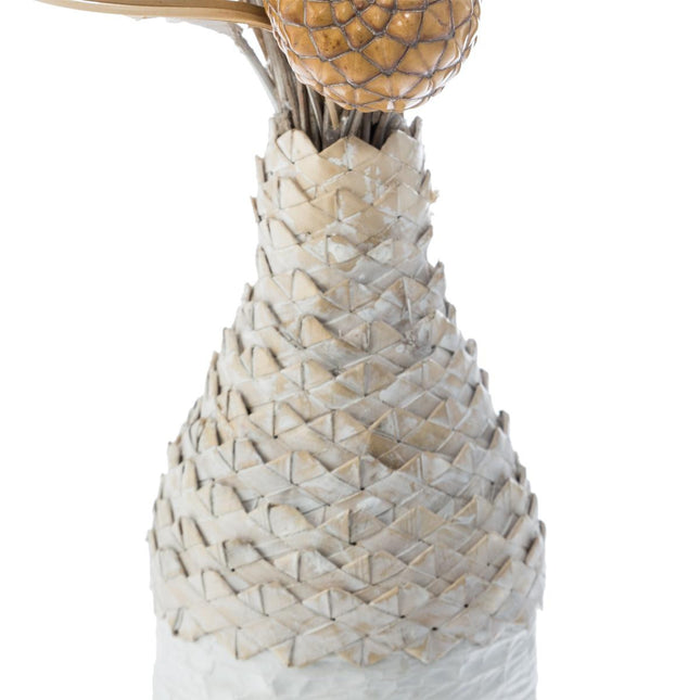 Arreglo de flores secas en jarrón de mimbre A50cm - 124376B