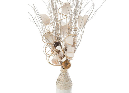 Arreglo de flores secas en jarrón de mimbre A50cm - 124376B