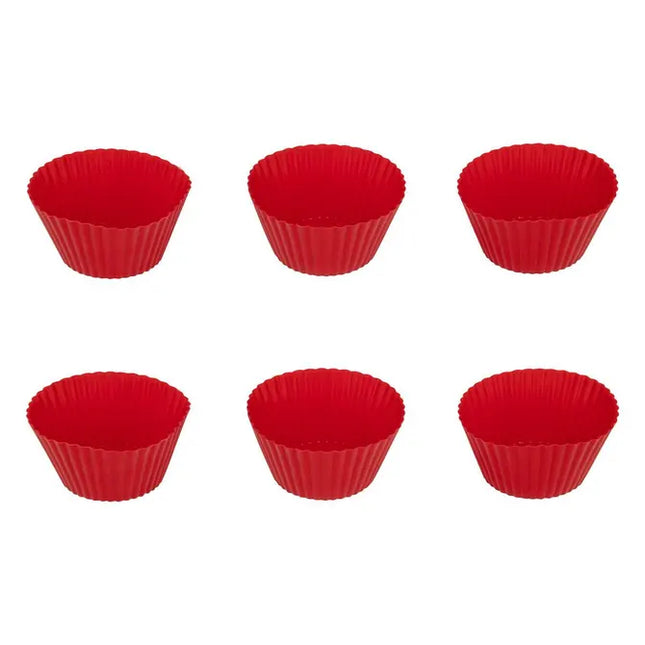 Juego de 6 moldes grandes de silicona para hornear - 124576