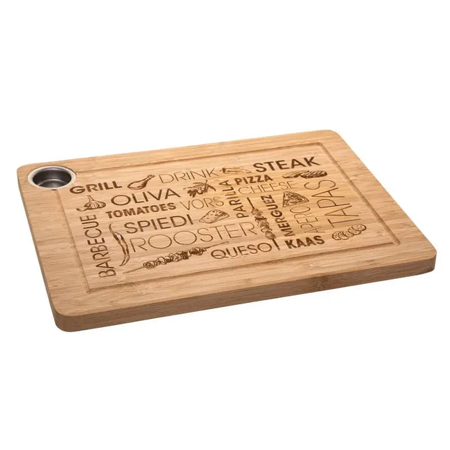 Tabla de cortar de bambú "Word" 38x28cm - 125130A