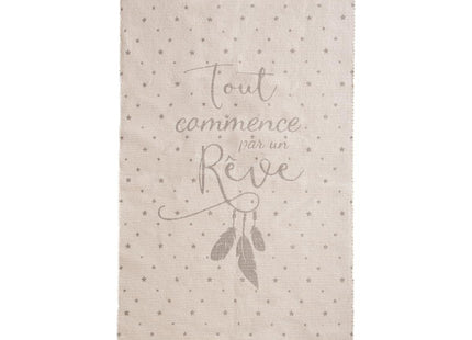 Alfombra gris con flecos 60x90cm - 127293B