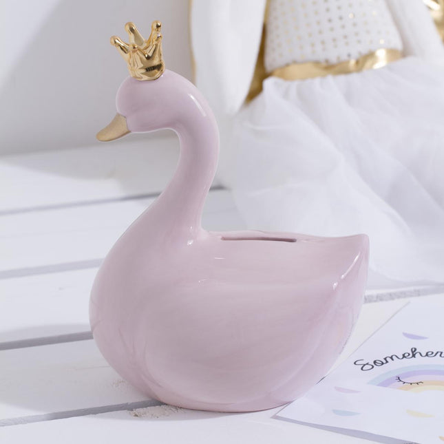 Alcancía infantil "Cisne" de dolomita - 127331