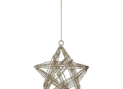 Bola metálica surtida o motivo de estrella de alambre - 2 modelos - 127609B