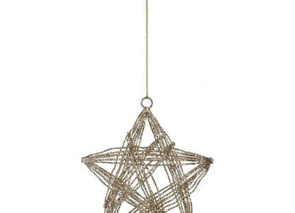 Deco navideña de alambre metálico reluciente en 2 opciones - 127609B