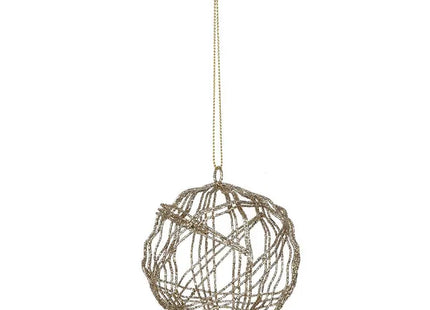 Bola metálica surtida o motivo de estrella de alambre - 2 modelos - 127609B
