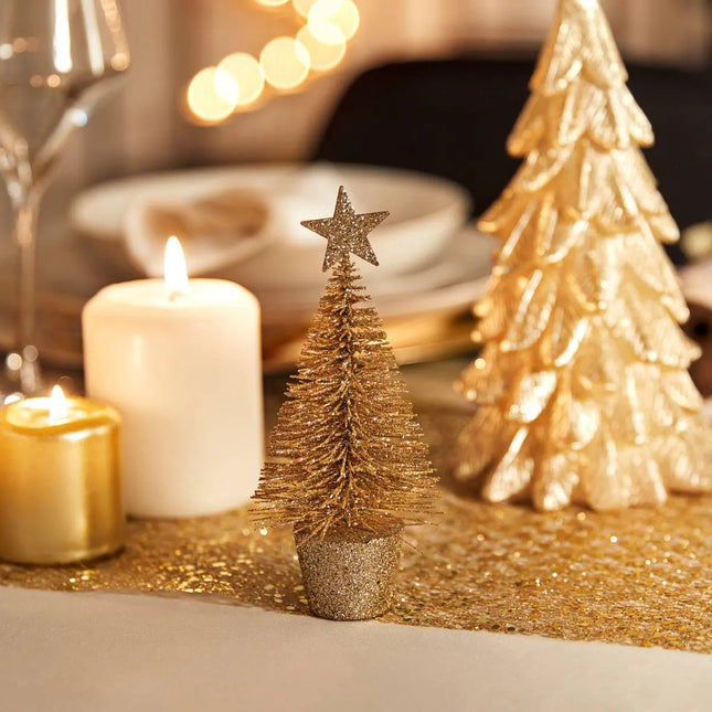 Árbol mesa 14 cm dorado - 127930E