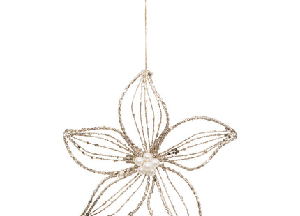 Flor de lentejuelas con perlas - 128431B