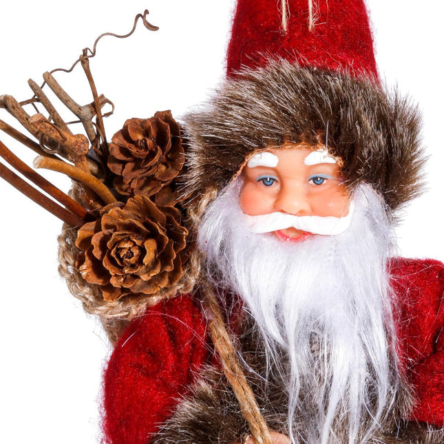 Deco navideña "Papá Noel" de pie con ropa tradicional A13,5cm - 128437A