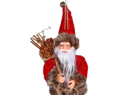 Deco navideña "Papá Noel" de pie con ropa tradicional A13,5cm - 128437A
