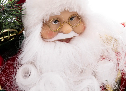 Papá Noel de terciopelo rojo 30cm - 128439F