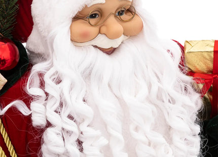Papá Noel de terciopelo rojo A120cm - 128442F