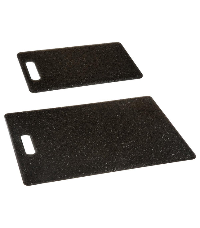 Juego de 2 tablas de cortar efecto piedra - 128702