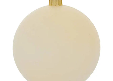 Juego de 8 bolas navideñas D 6cm blanca - 129170BC