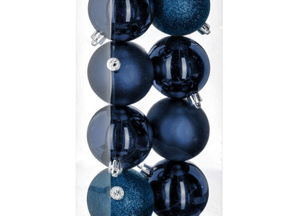 Juego de 8 bolas navideñas D7cm Noche azul - 129170BN