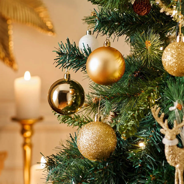 Juego de 8 bolas navideñas D.7cm doradas - 129170OR