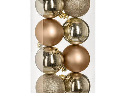 Juego de 8 bolas navideñas D.7cm doradas - 129170OR