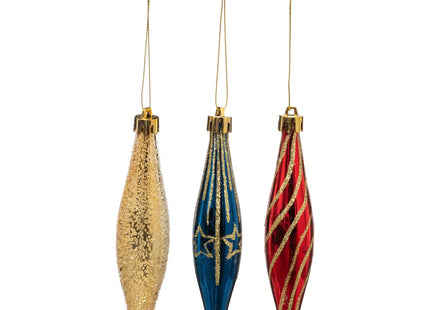 Deco navideña set de 3 en plástico A15cm - 129178A1