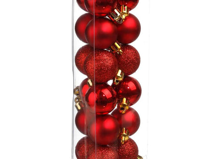 Juego de 18 bolas D.3cm rojas - 129219RG