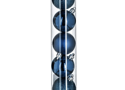 Juego de 5 bolas navideñas D5cm azul - 129221BN