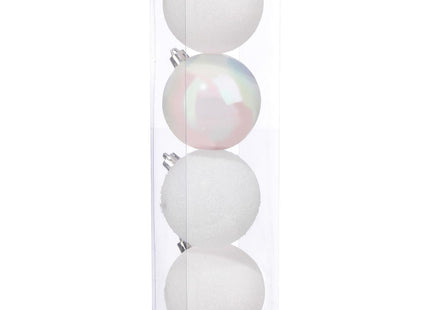 Juego de 4 bolas navideñas GM D8cm La casa de los colores  - 129243BL