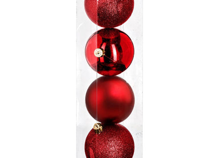 Juego de 4 bolas navideñas GM D8cm La casa de los colores  - 129243RG