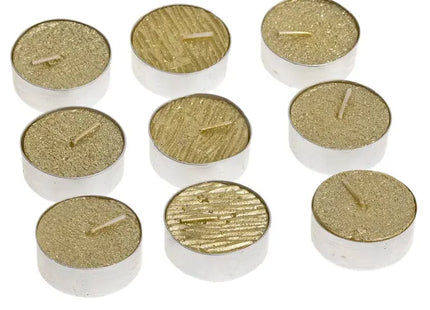 Juego de 9 velas pequeñas con purpurina, 12 g - 129846OR