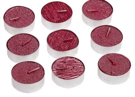 Juego de 9 velas pequeñas con purpurina, 12 g - 129846RG