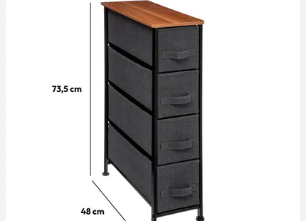 Mueble de almacenaje de 4 cajones L16 x 48cm "Tissa" - 130140