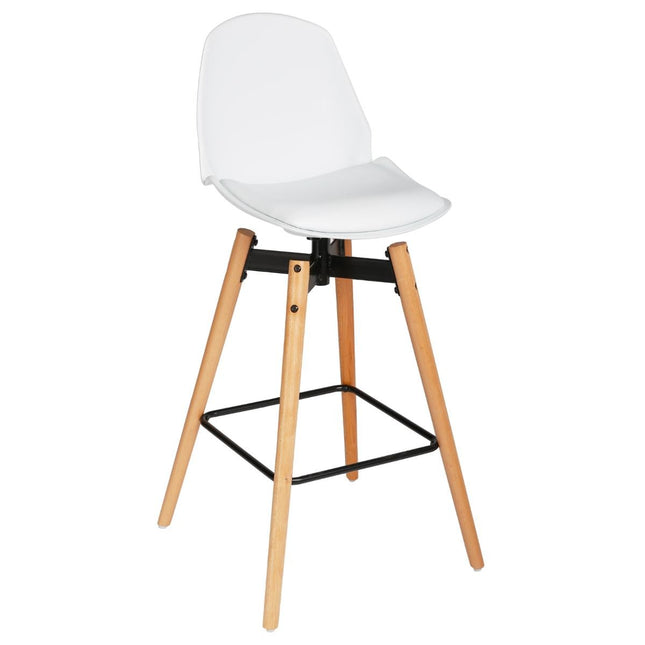 Taburete de bar "WILIO" blanco - 131274C