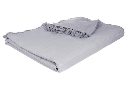 Cubre cama 230x250 de algodón gris claro - 131646B