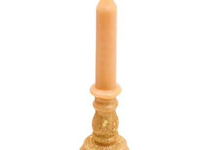 Vela con purpurina, 20 cm de alto, 98gr bronce - 134365BR