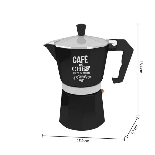Cafetera italiana de aluminio para 6 tazas - 134515