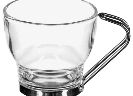 Set de 3 tazas de vidrio y acero inox 11cl - 134993