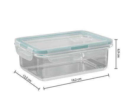 Pote de almacenamiento de vidrio rectangular "Clipeat" de 800ml - 135005