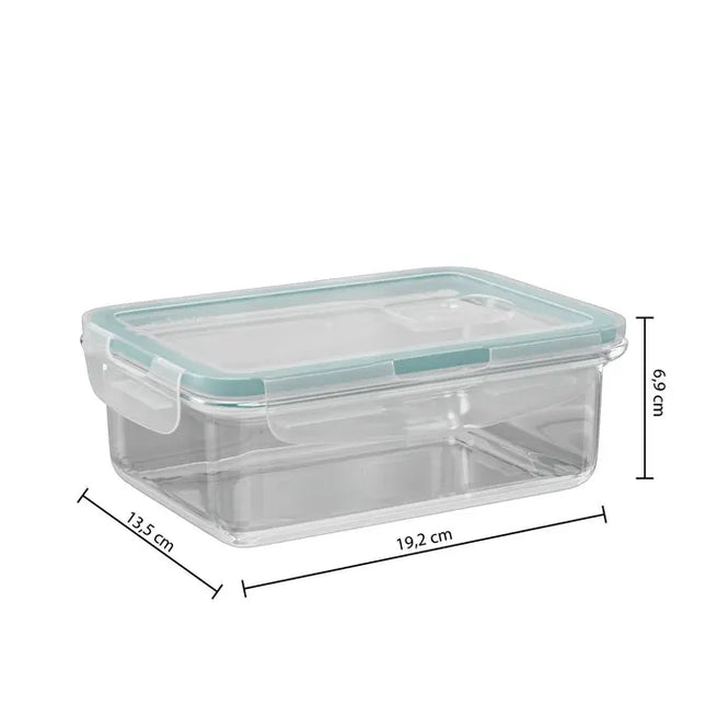 Pote de almacenamiento de vidrio rectangular "Clipeat" de 800ml - 135005