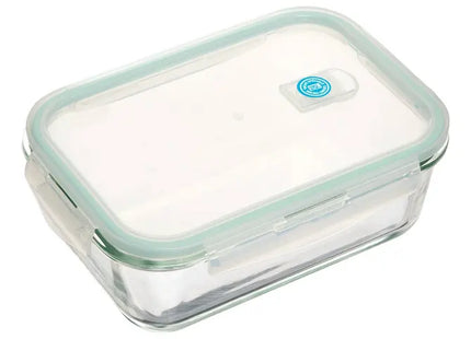 Pote rectangular de almacenamiento "Clipeat", 1,73 L, vidrio - 135006
