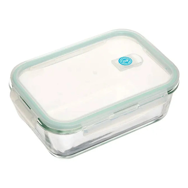 Pote rectangular de almacenamiento "Clipeat", 1,73 L, vidrio - 135006