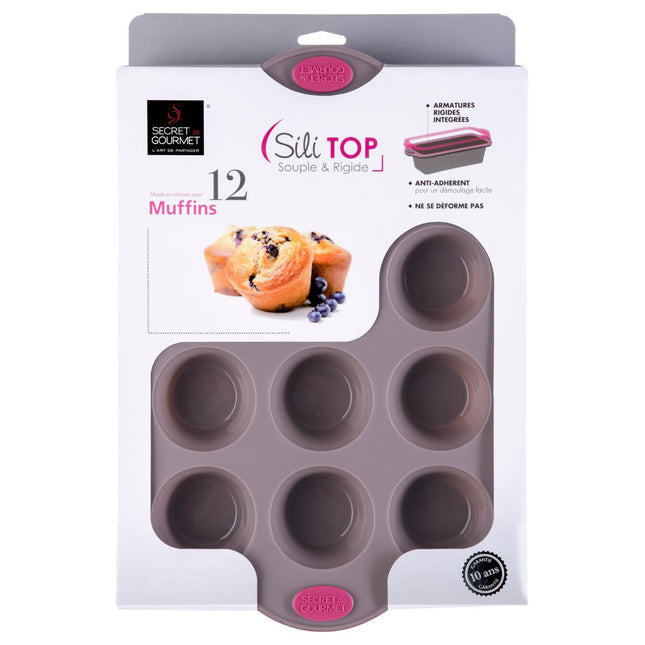 Molde 12 muffins silicona "Silitop" - 135283
