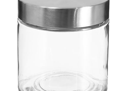 Pote de vidrio de 750ml + tapa de acero inoxidable - 135296