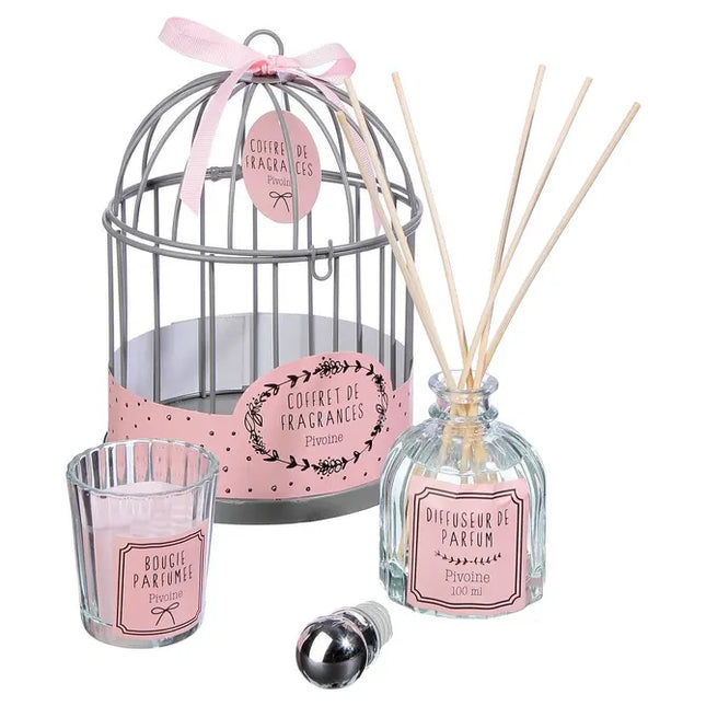 Set de fragancia jaula "Lola" rosa - 135347