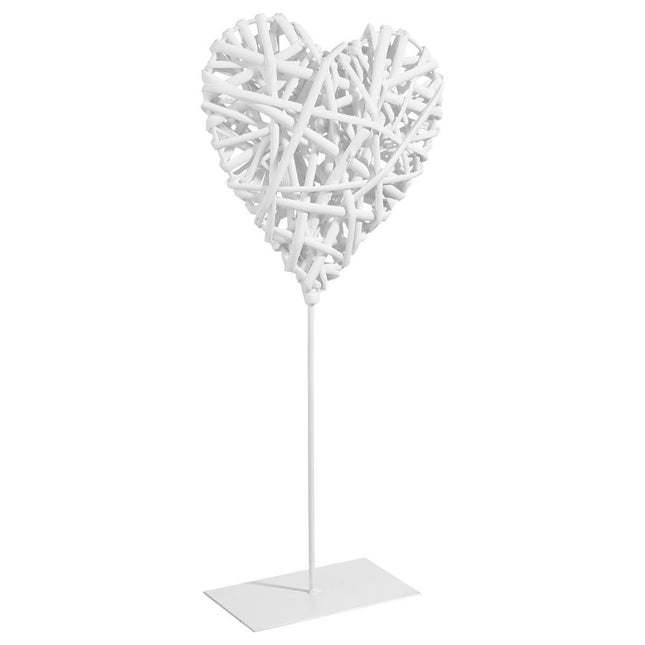 Deco "Corazón" de mimbre de pie A37cm - 135560