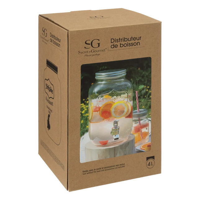 Dispensador de bebida de cristal "Yorkshire" 4L - 135887