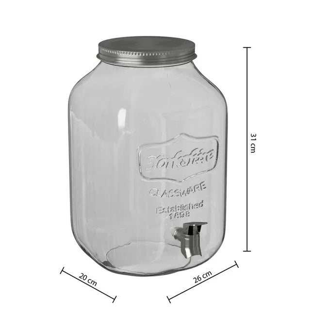 Dispensador de bebidas de vidrio "Yorkshire" de 8L - 135889