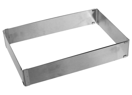 Molde rectangular extensible de acero inoxidable - 136067