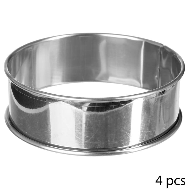 Set de 4 aros de tarta de acero inoxidable - 136069
